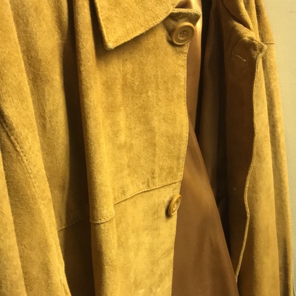 HBO Carnivale Rare Crew Jacket Suede Brown with shimmering copper lining! - Picture 3 of 3